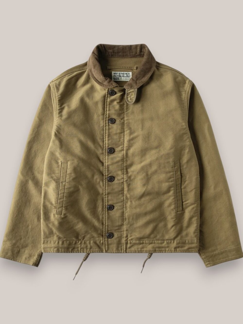 Militora Lot 323 USN N-1 Deck Jacket Khaki Size 36/S Jungle Cloth Never Worn